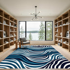 Zebra Stripe Ocean Waves Rug