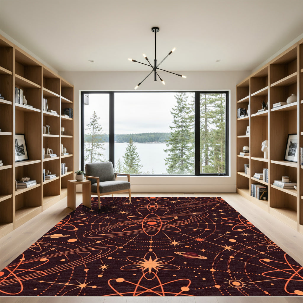 laranja atmico galxia universo Rug