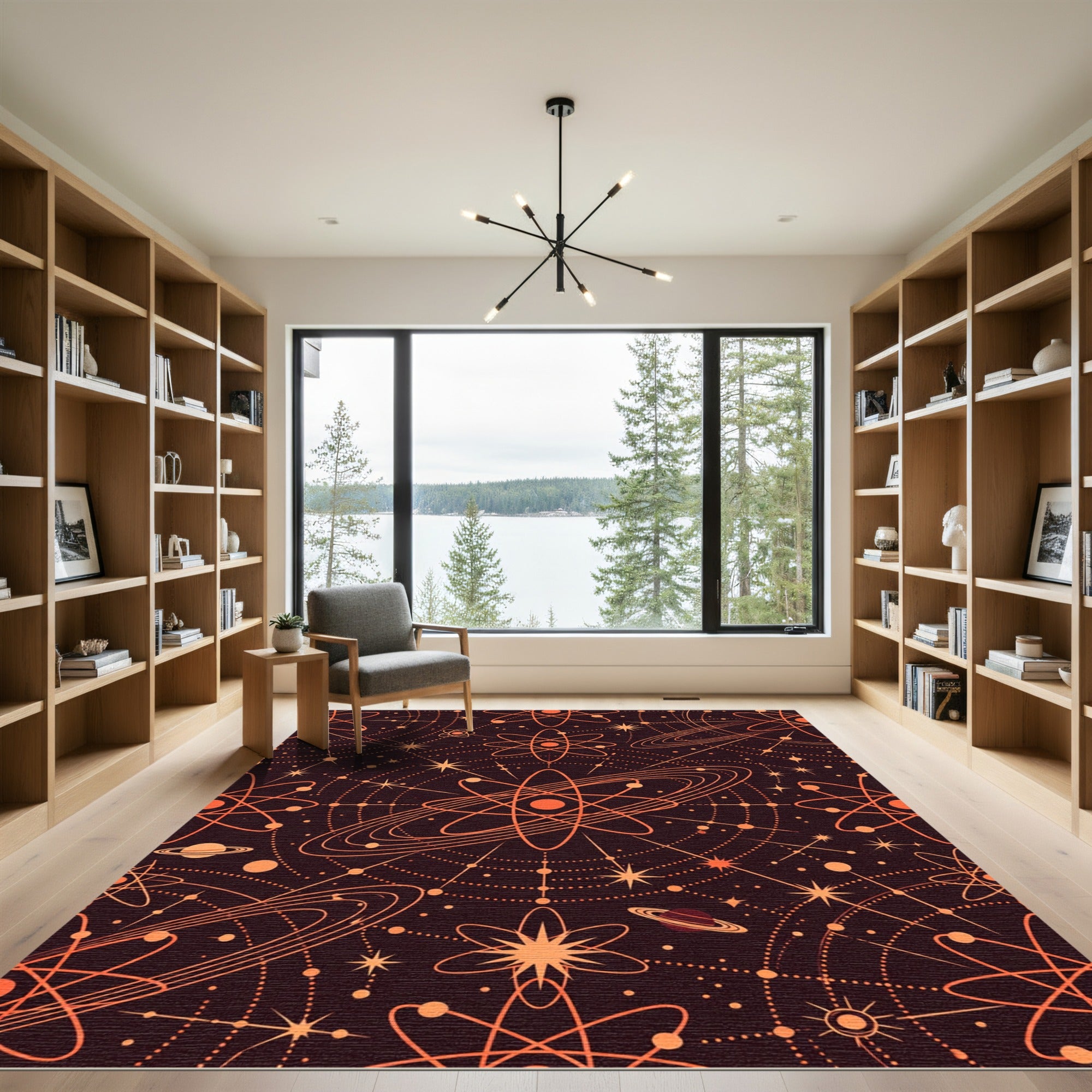 laranja atmico galxia universo Rug