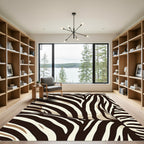 Bold Chocolate Zebra Stripes Rug
