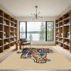 Majestic Amber Brown Tiger Animal Rug