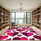 Romantic Pink Heart All-Over Rug