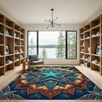 Celestia Turquoise Star Medallion Rug