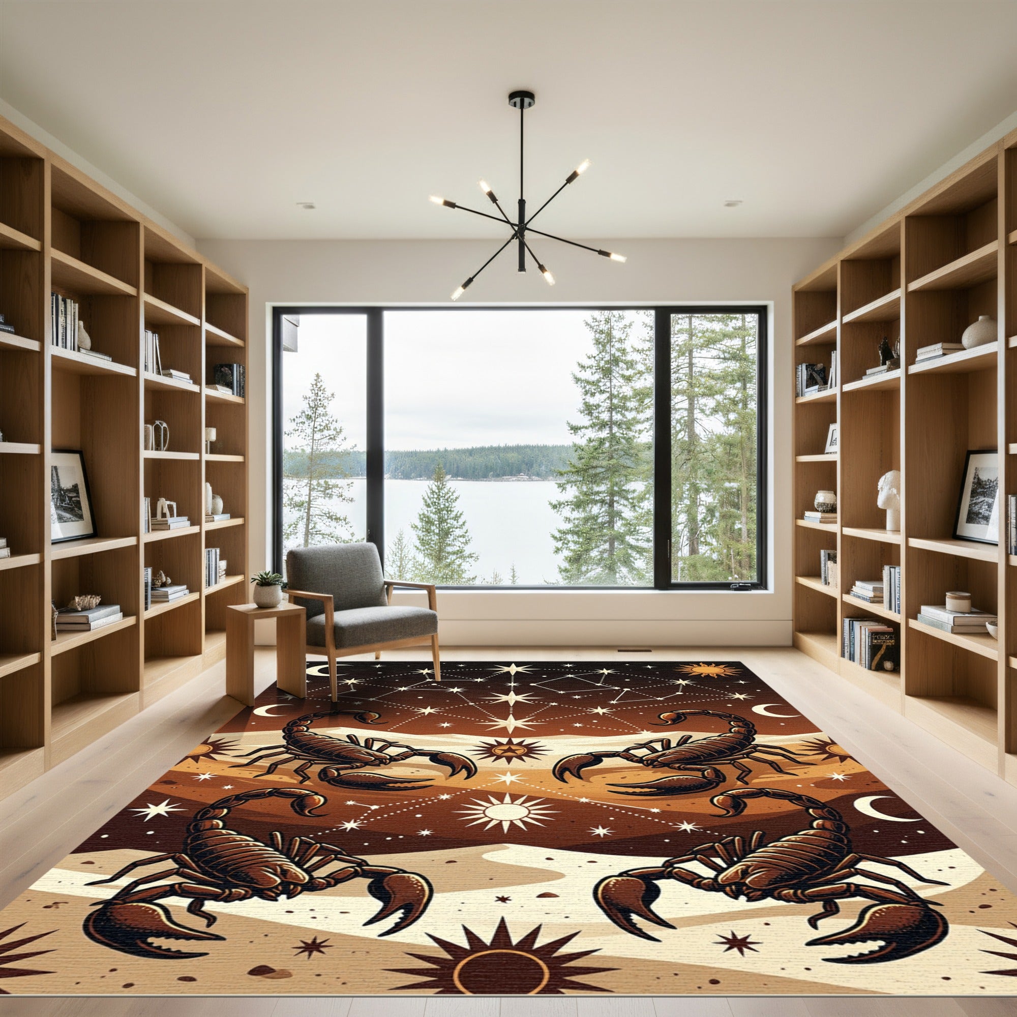 Celestial Scorpion Earthy Bronze Mystic Rug