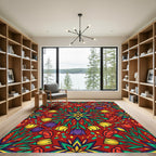 Vivid Floral Medallion Carousel Rug