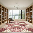 Art Deco Scalloped Shell Blush Rug