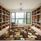 Rustic Cracked Brickwork Area Rug