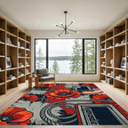 Bold Red Poppy Doorway Rope Rug