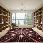 Crimson Starburst Radiant Pearl Radiance Rug