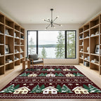Winter Village Snowflake Christmas Sweater Rug