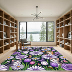 Whimsical Kittens Butterfly Garden Bloom Rug