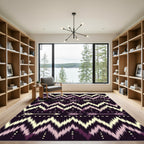 Tribal Arrow Chevron Amber Plum Rug