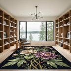 Cream and Pink Peony Garden Bloom Rug