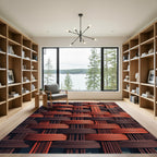 Woven Baskets Terracotta Brown Texture Rug