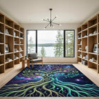 Celestial Tree with Astral Mythical Creatures Rug