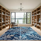 Winter Frost Fern Lightning Rug