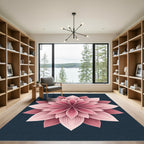 Pink Layered Blossom Floral Rug