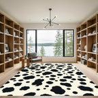 Black and White Spotted Animal Skin Rug