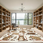 Cute Whimsical Mouse Woodland Field Rug