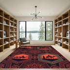 Crimson Hexagon Camel Caravan Medallion Rug