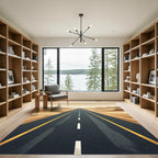 Desert Horizon Asphalt Vanishing Point Rug
