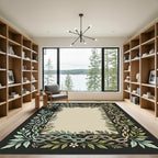Botanical Chain Border Cream Rug
