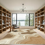 Earthy Browns Topographic Swirl Rug
