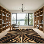 Art Deco Golden Radiant Stairway Rug