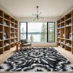 Shimmering Crystal Aggregate Symmetrical Radiance Rug