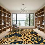 Bold Leopard Animal Print Aura Rug
