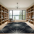 Atomic Starburst Mid Century Orbit Rug