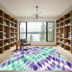 Amethyst Teal Zigzag Gradient Rug