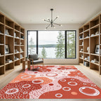 Coral Abstract Bubble Play Rug