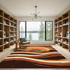 Earthy Abstract Sun Horizon Dune Art Rug