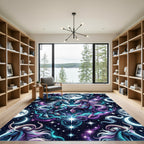 Celestial Cosmic Ram Astral Galaxy Art Rug