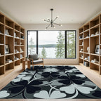 Monochromatic Clover Arch Pattern Rug