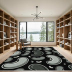 Gray Bean Scatter Art Rug