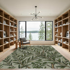 Sage Botanical Rosemary Leaf Foliage Rug