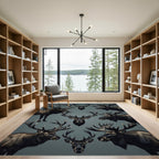 Majestic Stag Wildlife Composition Rug