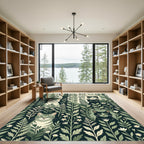 Enchanting Forest Cats Botanical Garden Rug