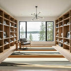 Coastal Striped Beach House Rug