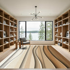 Earthy Tones Layered Curves Rug