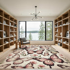 Blush Pink Butterfly Garden Meadow Rug