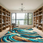 Ocean Wave Surfing Dream Rug