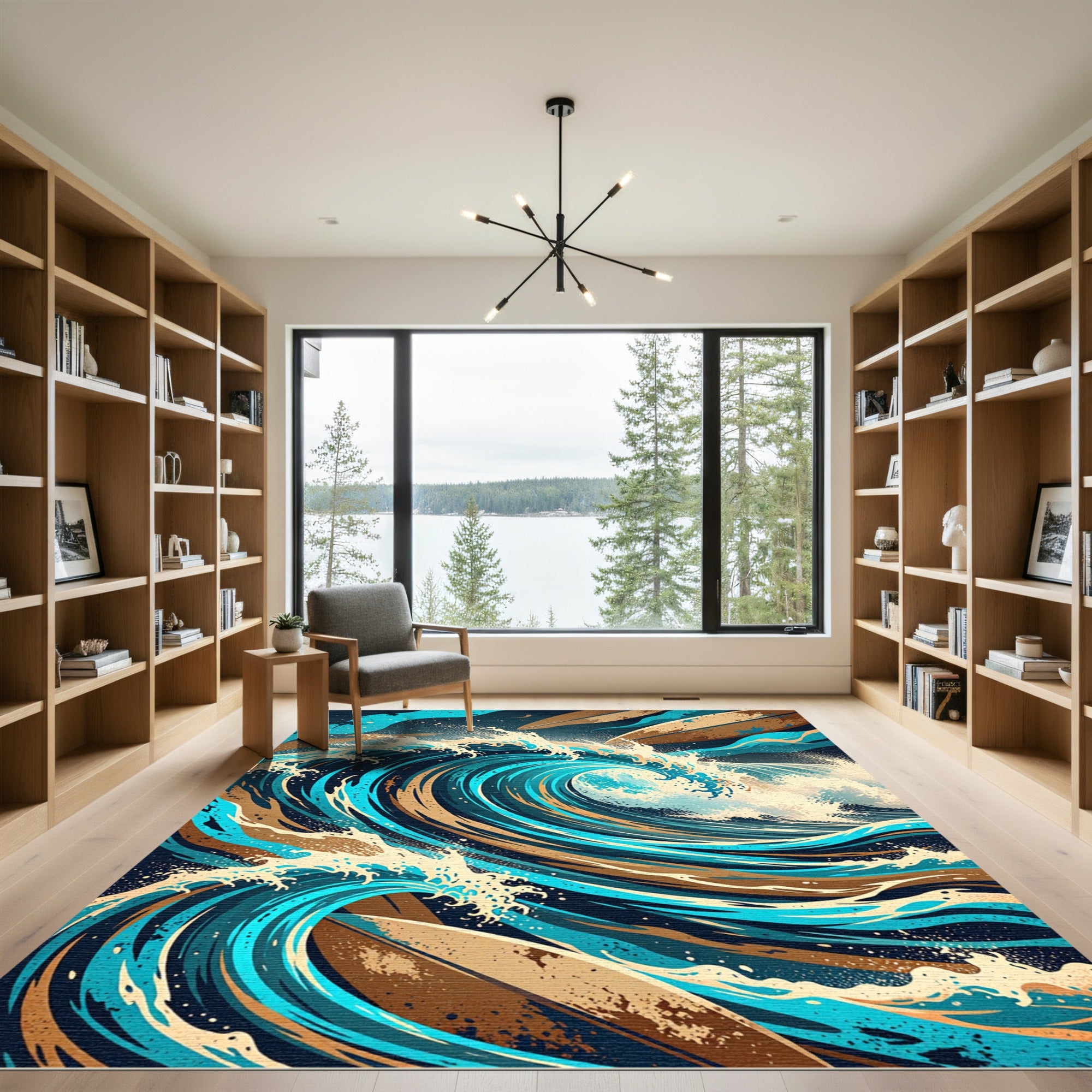 Ocean Wave Surfing Dream Rug