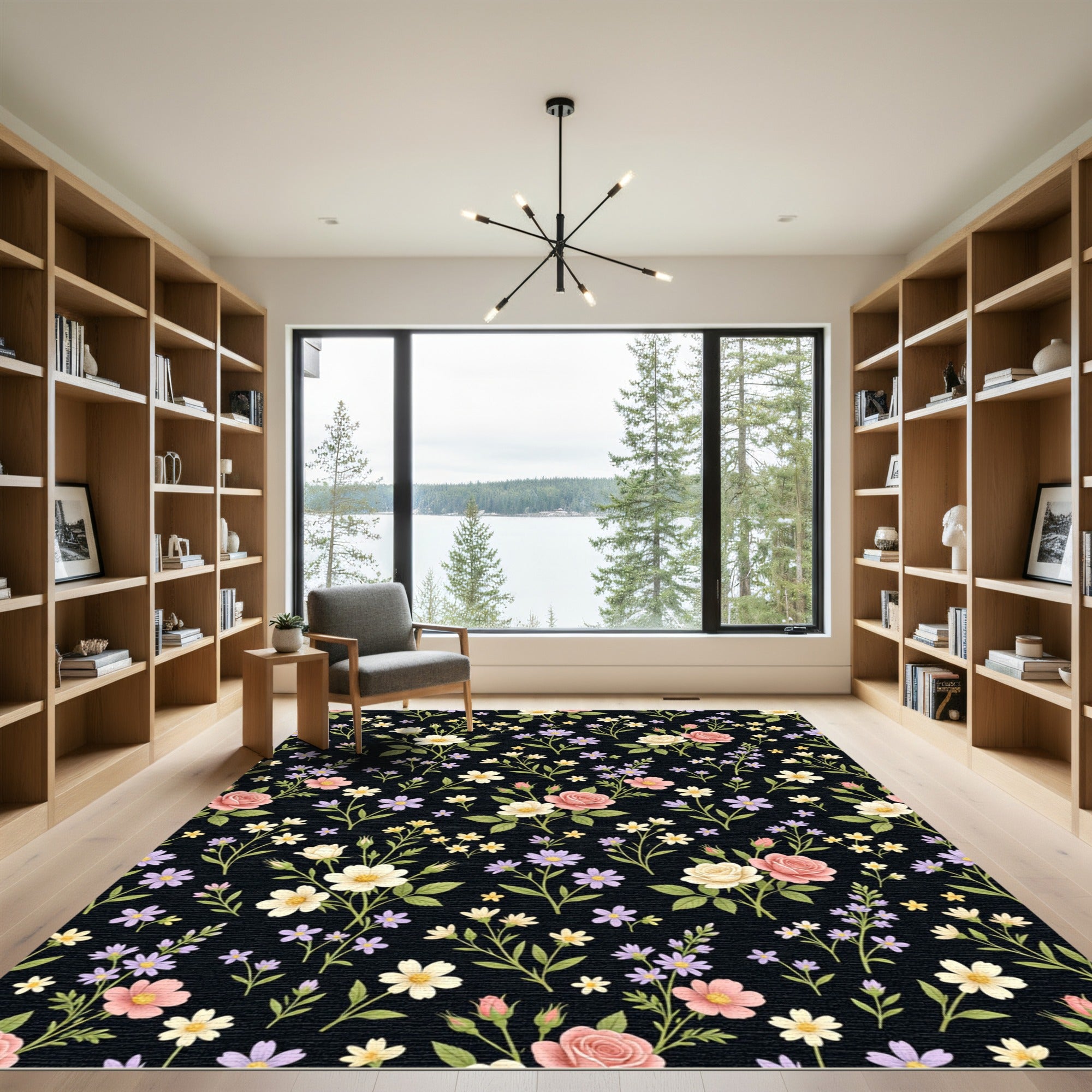 Vintage Rose Garden Floral Medley Rug
