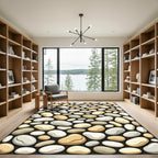 Earthy Pebble Stone Neutral Accent Rug