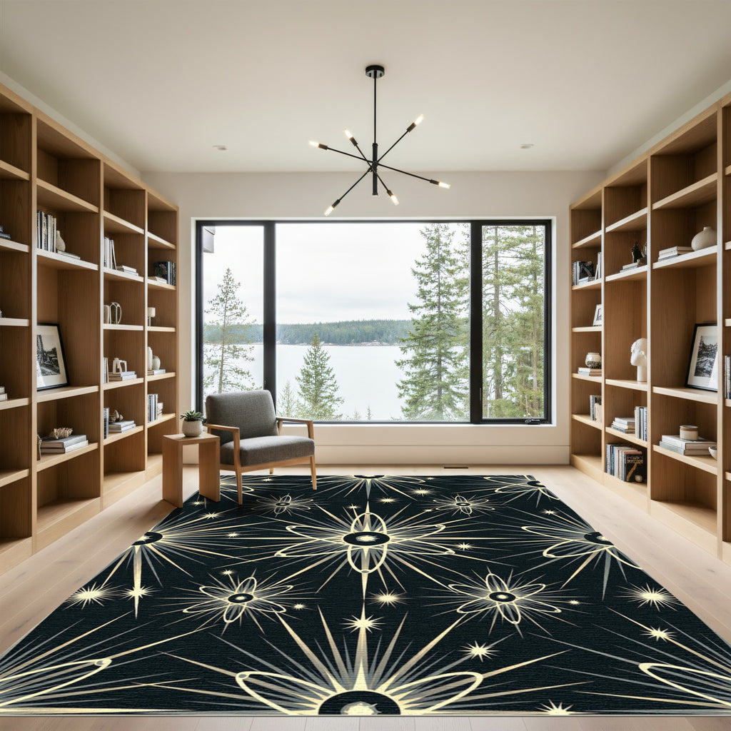 Art Deco Starburst Radiant Bloom Rug