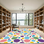 Playful Multicolored Easter Egg Confetti Rug