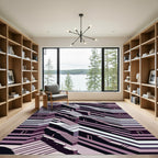 Purple Geometric Optical Illusion Rug